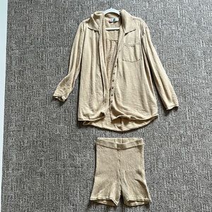 Free People Tan Beach Set